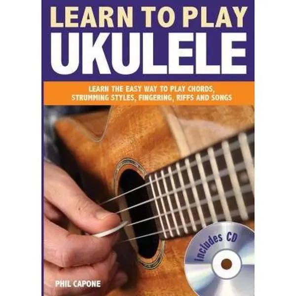 Used Ukulele Tutorial Instruction Book - Learn to Play Ukulele (Music Bibles) by Phil Capone, Hardcover English Edition, Chartwell Books, 192 pp, 1.24 lbs
