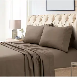 California King 800 Thread Count Extra Deep Pocket Sateen Sheet Set Taupe - Tribeca Living
