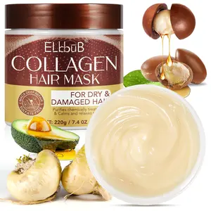 Elbbub Maca Collagen Hair Mask, Rich in Amino Acids, Deep Moisturizing Care, Repairs Damaged Hair, Suitable for Dry and Damaged Hair