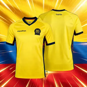 2026 Ecuador National Home Short Sleeve Soccer Jersey Fans Version Breathable