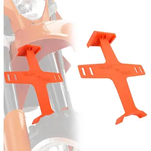 Motorcycle Fork Guard Suspension Support Brace Transportation Tool Tie Down Seal Saver Protection Plastic For Dirt Bike Motocross Accessories Orange