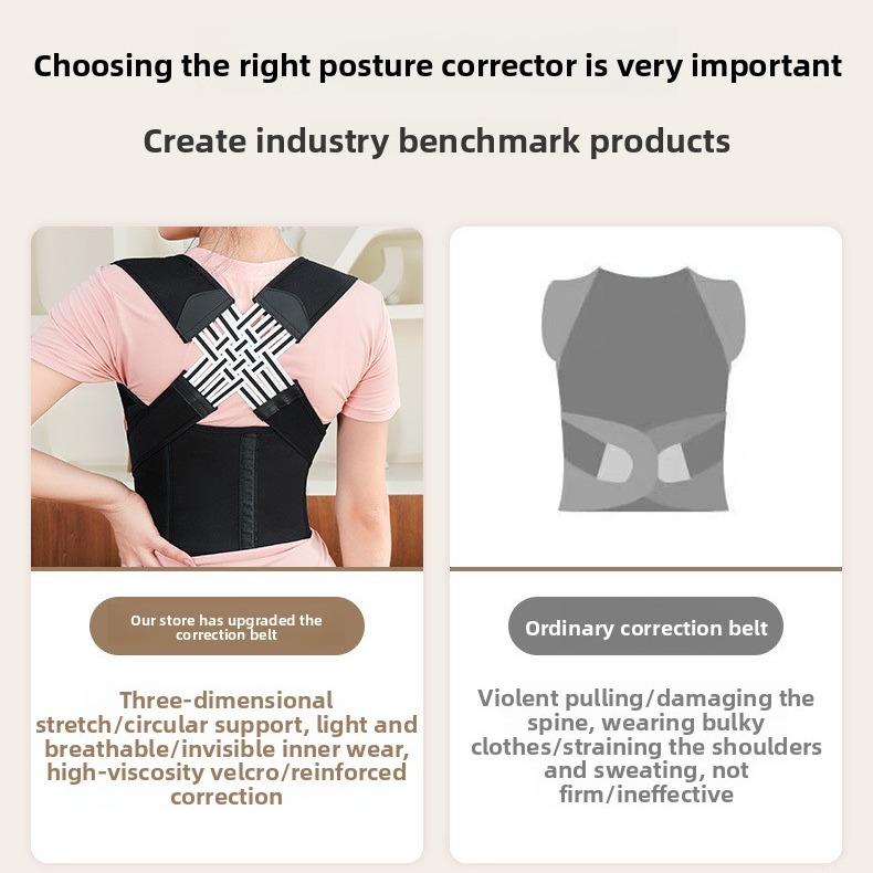 All-Purpose Posture Corrector, Easy to Use, Hook & Loop Fastener, Flexible Body Support