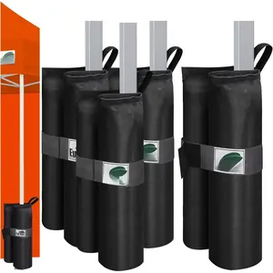 4-Pack 150LBS Capacity  Canopy Weight Bags,Heavy Duty Windproof Sandbags with -Around Wrap Design, Stability for Pop Up Tent,Shelter in High Winds(Sand Not Included)