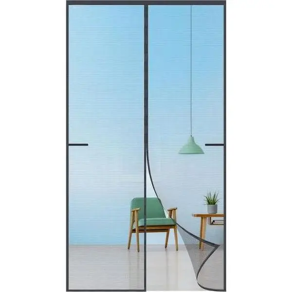Heavy-Duty Retractable Screen Door for Tall Single Entryways (Up to 36x96"), Fiberglass Mesh, 42" Strong Magnetic Close, Durable Adjustable Fit, Tool-Free Easy Installation, SS Bolts