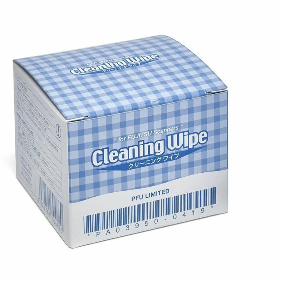 Fujitsu PA03950-0419 24ct Box of 3in x 3in Scanner Cleaning Wipes