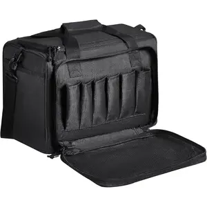 VEVOR Gun Bag with Detachable Baffles 6 Magazines Shooting Handgun Bag for Outdoor Hunting Shooting Pistol Bag Case (2 Removable Pistol Bags, Green, 13x 7.9x 9.1 in)VEVOR Super Brand Day