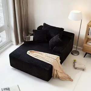 67in Oversized Corduroy Fabric Bone-Free Sofa Bed Cloud Sofa with  Pillows Comfortable Deep-Seat Sleeping Sofa Chair Suitable for Apartments, Living Rooms, Bedrooms