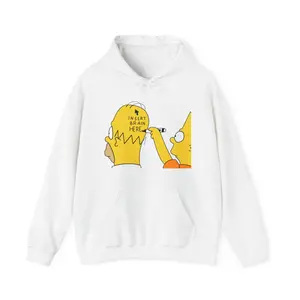 Insert Brain Here Simpson Hoodie -  Simpson meme Hoodie - Simpson parody Hoodie - Simpsons fan apparel - Gift for Simpsons lover