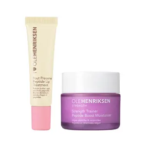 Partners In Peptides - Pout Preserve Peptide Lip Treatment + Strength Peptide Moisturizer Duo