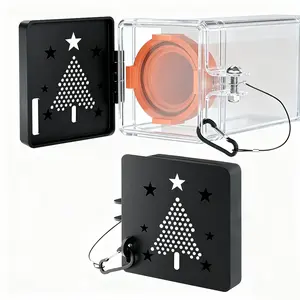 Decorative RV Bumper Caps Midnight Black 2 Pack Christmas Tree Design Protects from Bugs & Small Animals Easy Install RV Owners Gift