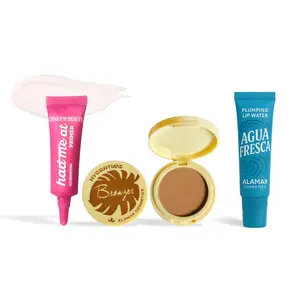 Alamar Cosmetics 3PC Minis Makeup Bundle - Choose Your 3 Mini Products - Includes Had Me At Primer Bronzer & Plumping Lip Water - Perfect for Travel & Experimentation Set