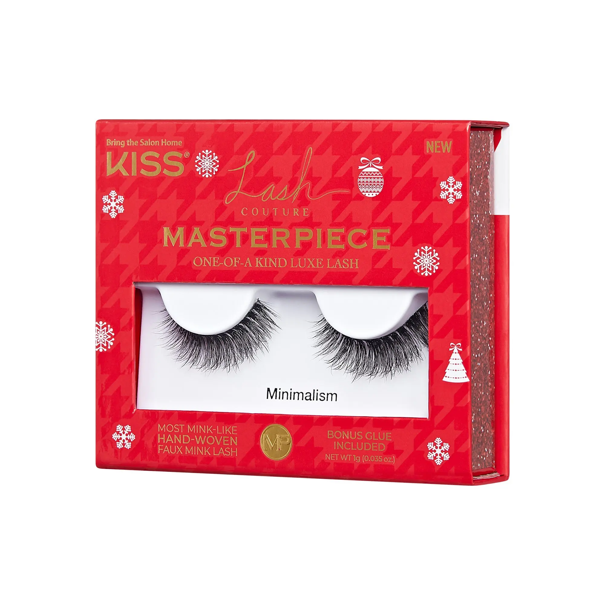 Kiss Lash Couture Masterpiece Holiday False Eyelashes - Minimalism | 1 Pair, Strip Lashes, 10mm