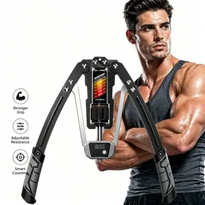 GZXIHTZ Adjustable Hydraulic Power Twister Hand Grip Strengthener, 22-440 lbs Upper Body Strength Trainer with Smart Rep Counter, Micro-Rebound Safe Arm Chest Exerciser, Portable Home Workout Equipment for Biceps & Triceps Training,summervibes