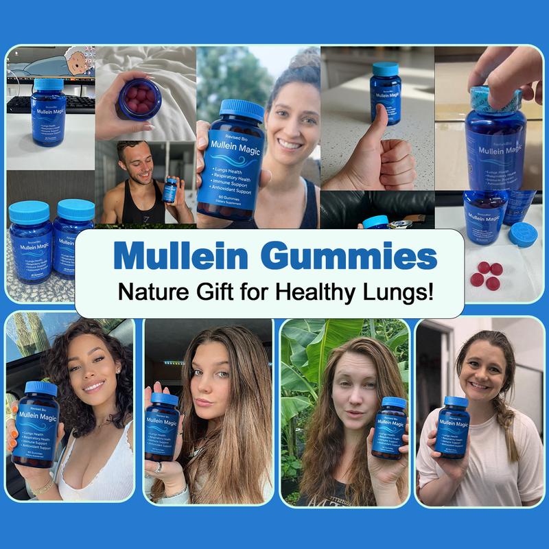 Mullein Magic Gummies- For Lungs & Respiratory Health, Mix Berry Falvor