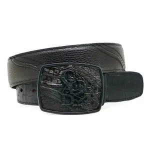 CUADRA MENS BLACK EXOTIC LEATHER BELT - BC281