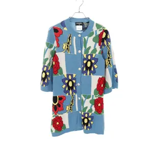 Pre-owned CHANEL Cashmere Small Leather Goods Floral Cardigan
