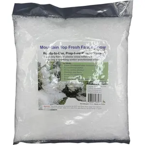 10 oz. Artificial Snow Scatter Flakes - Ready to Use-No Prep Needed, White