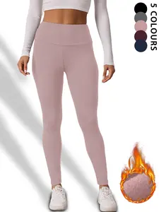 Women's Thermal Fleece-Lined High-Waisted Leggings, Soft & Stretchy, Perfect for Winter Workouts & Yoga, Warm Thick Tights, Fitness Yoga Pants