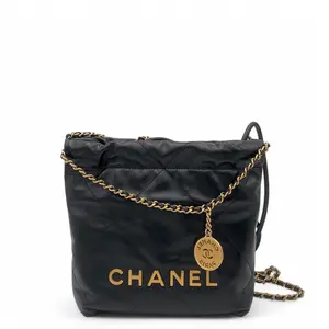 Pre-owned CHANEL Leather Shoulder Bags Small 22 Lambskin Black (0221m61)