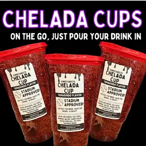MICHELADA CUPS - READY TO POUR TAMARINDO FLAVOR CUP WITH NATURAL TAMARINDO STICK + EXTRA TAMARINDO RIM PASTE PACKET