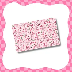 Cherry Bows Card Skin - Super Cute & Durable Vinyl Sticker for Personalizing Your Credit Card Graphic Decal