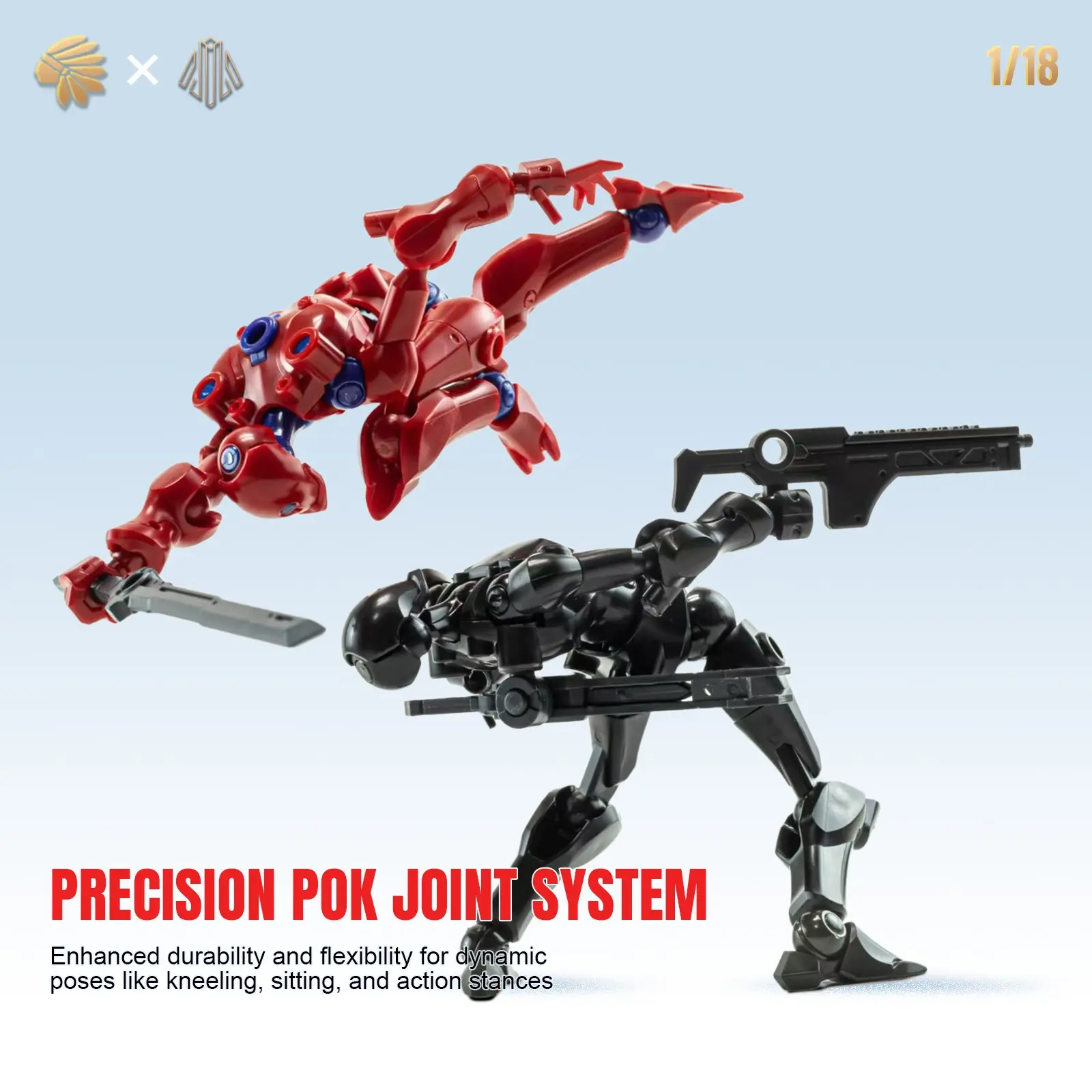 Dual-Pack 1/18 Scale Attack on Titan Anime Action Figure Model Kit, Articulating Figurines, High Precision Joint System, Compact Display Level, Perfect Gift Choice, Figurines Collectibles, Figurines For Collectors