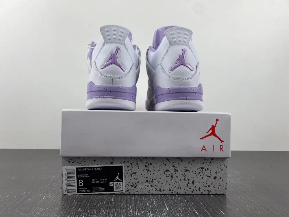 Brand New High Quality White Lavender Purple Color Block Mid Top Sneakers Breathable Mesh Panel Casual Basketball Footwear Unisex Street Trend Shoes Complete Original Shoe Box Included Cushion Shock Absorbing Sole Daily Outfit Matching