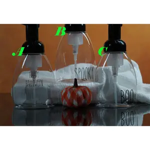 Halloween Phrases Soap Dispenser Filled with Your Choice of Scented Handmade Foaming Soap