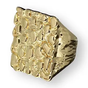 1 Square Ring, Simple Jewelry, for those who love it .nugget ring nugget ring