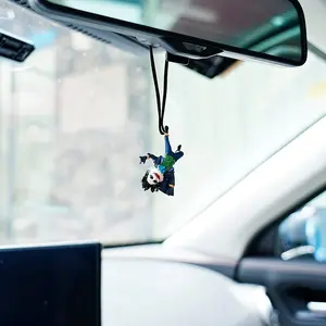 1pc Clown Car Rearview Mirror Ornament, Interior Decoration Pendant, Hanging Accessory, Cute and Fun Car Decor, Perfect Gift Idea