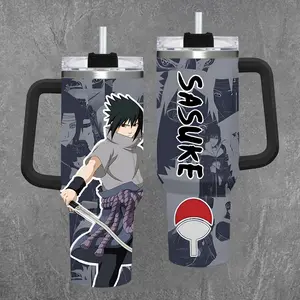 [Naruto] Sasuke “The Last Uchiha” Sharingan Master 20oz & 40oz Tumbler With Handle – Anime Gaming Stainless Steel Cup, Insulated Iced Coffee Mug, Aesthetic Design, Trendy Drinkware, Daily Use, Gift Idea, Fan Favorite, Gift For Otaku & Anime Fans