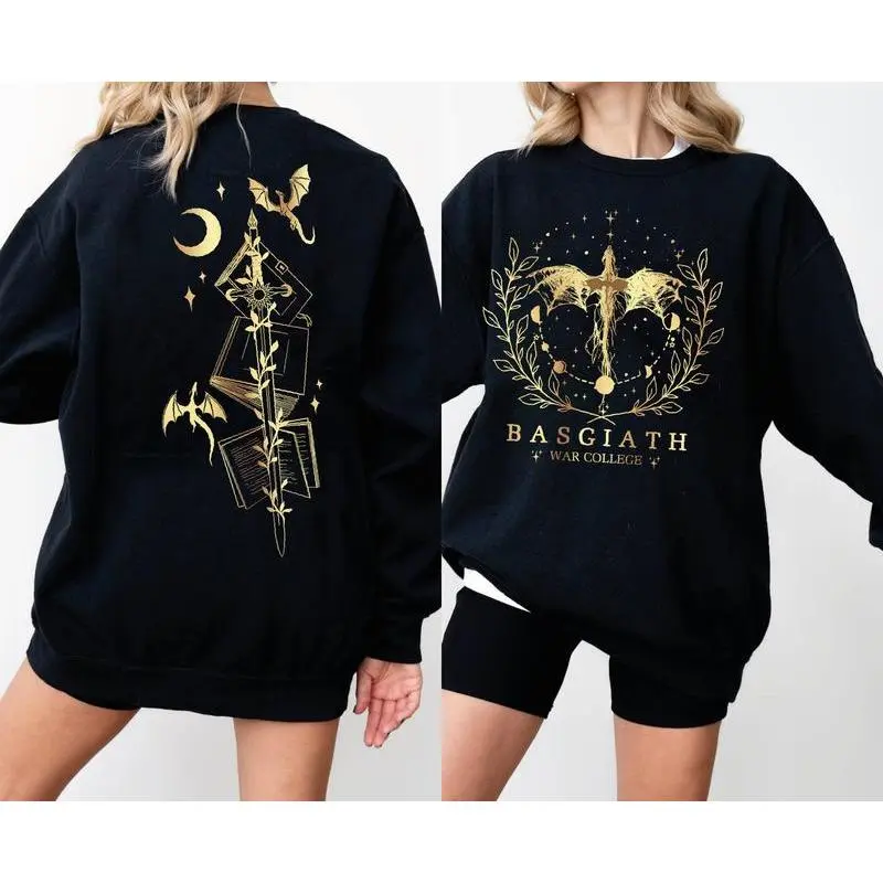 Basgiath War College 2-Sided Sweatshirt, Booktok Crewneck, Vintage Fourth Wing Shirt, Dragon Rider Shirt, Fourth Wing Hoodie, Bookish Shirt, Basgiath War College Sweatshirt