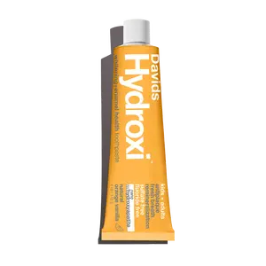Davids Hydroxi™ Kids + Adults Premium Toothpaste – Orange Vanilla  | Safe + Clean Fluoride-Free Oral Care with Nano Hydroxyapatite