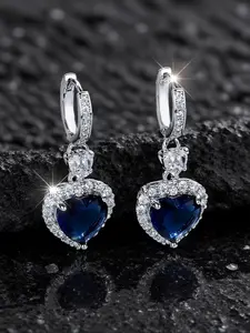 Heart Earrings for Women Hoop Dangle Earring Perfect Trendy Jewelry Gift for Daily Wear, Dates, Commuting, Birthday & Anniversary Gift for Her