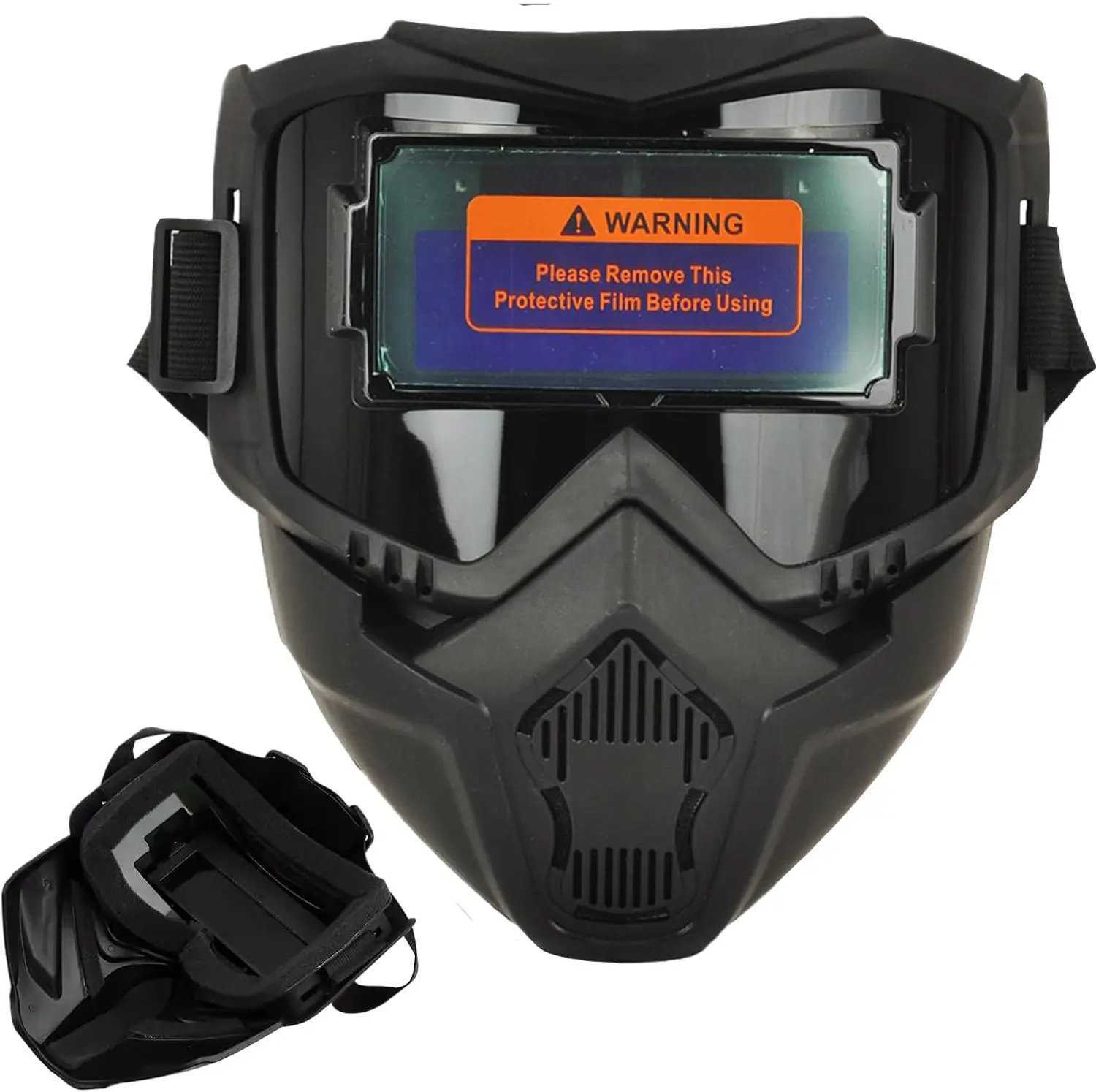 Auto Darkening Welding Helmet for Adults, Anti-Fog Lightweight Polycarbonate Headgear with Detachable Design, Workshop Tools for TIG MIG Plasma Cutting Grinding, Durable Comfortable Full Face Safety Gear