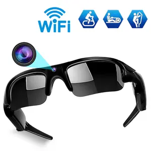 All‑in‑One Sports Camera Glasses, 1080P HD Recording Sunglasses, Comfortable Wear Design, WiFi Real‑Time Transmission, For Outdoor, Travel, Daily Use