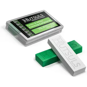 Hutsuls White & Green Strop Compound - Total 5 Oz Get Razor Sharp Edge with Green Honing Compound for Strop, Easy to Use Green & White Stropping Compound for Knives Guide, White Polishing Compound Bar