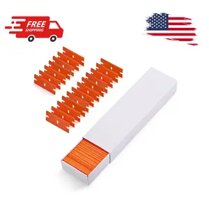 Plastic Razor Blades 100 PCS Double Edged Blade for Safety Orange
