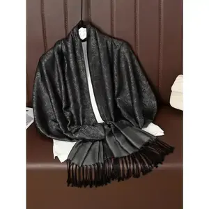 1pc Retro Versatile Paisley Pattern Jacquard Pashmina Scarf With Tassel, Soft & Warm, Casual & Fashionable, Suitable For Daily Commute Outfit Decoration