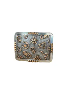 Blazin Roxx Western Belt Buckle - Rose Gold, Silver Brand Design, Fashion Accessory Belt, Belts