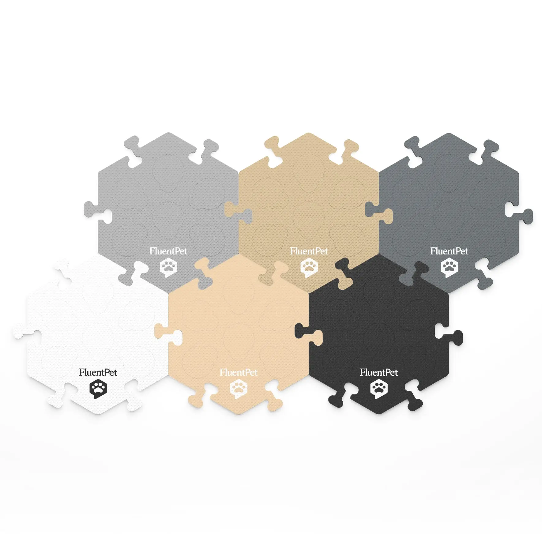 HexTile Multipacks Compatible with FluentPet Recordable Sound Buttons | FluentPet Teach Dogs & Cats to Talk