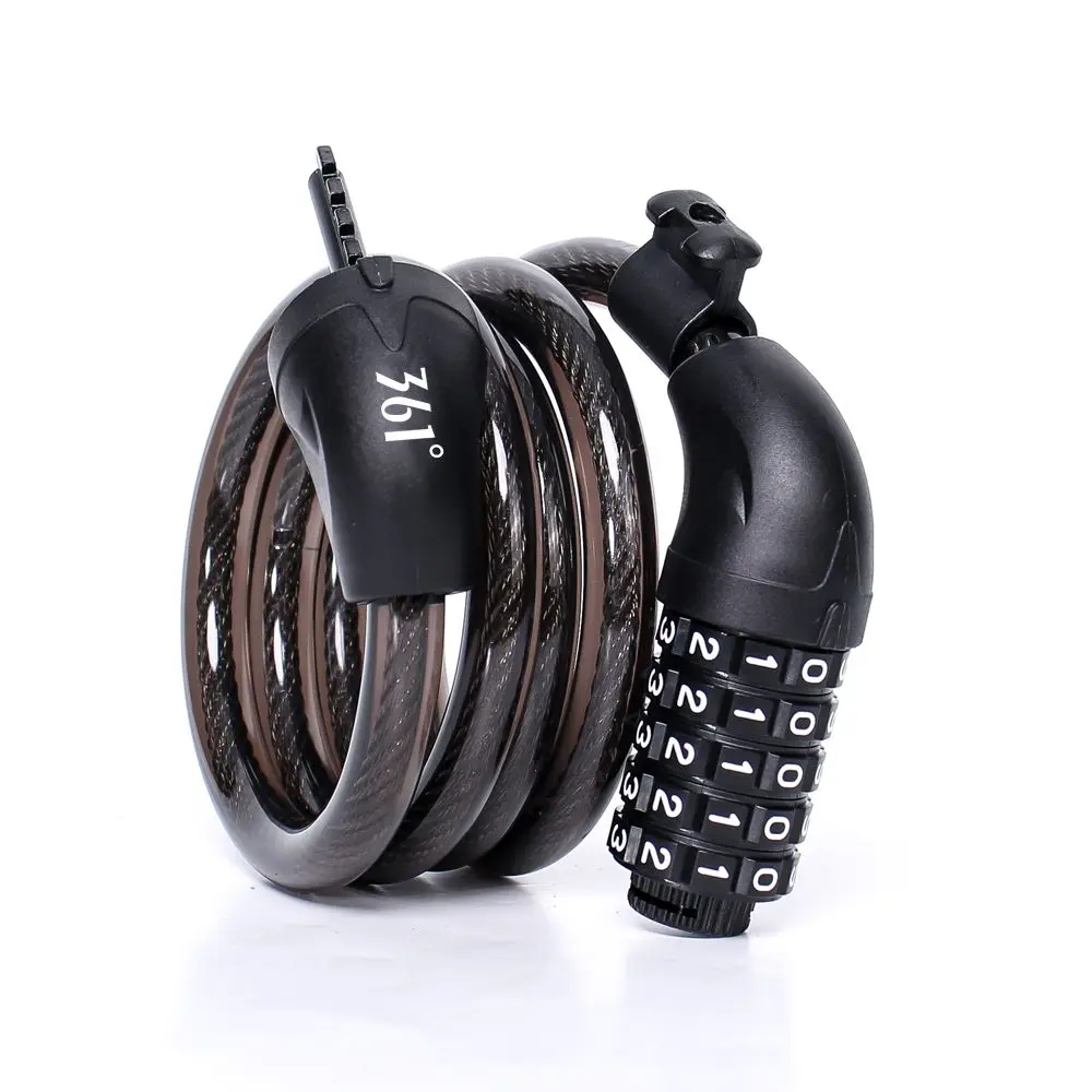 361° Durable Sturdy Heavy-Duty Bike Chain Lock - 1m Anti-Theft Accessory for Bike Owners, with 5-Digit Combination, Scratch-Resistant Fabric Cover - Fits Mountain, Road Bicycles
