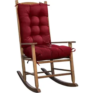 Set of 1 Indoor Outdoor Burgundy Chair Cushion  High  Rocking Chair Cushions Soft Patio Chair Pad for Lounger Recliner