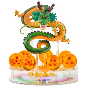 Shenron Figure Dragon Set -Shenlong Dragon Statue+3.8cm Crystal Ball+Acrylic Base Perfect for Display and Collection Great Gift for Enthusiasts