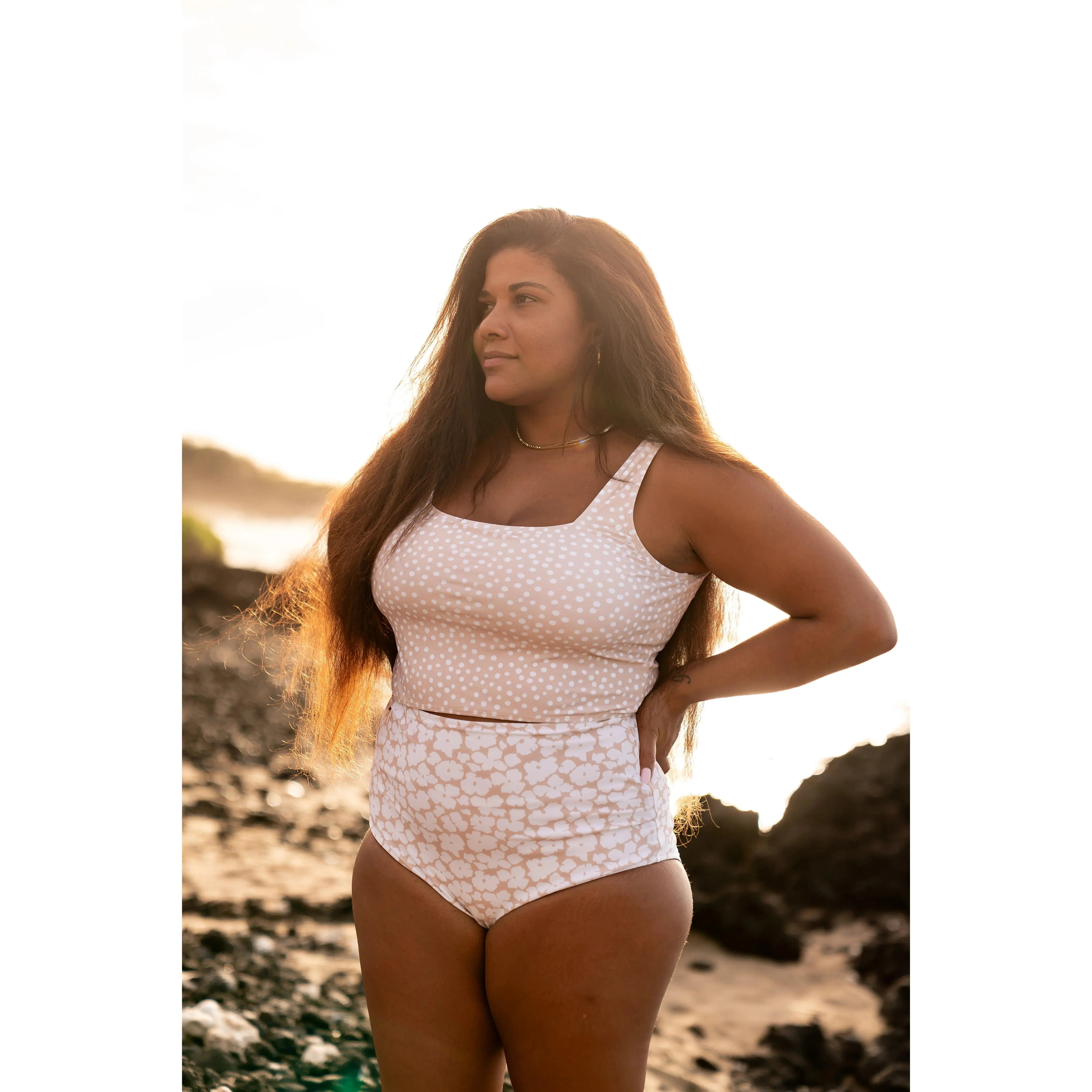 Coast Top | Coconut Drop Tropical Print Swimsuit