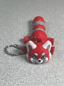 Cheery Flexi Red Panda Keychain - Your Cuddly Companion!