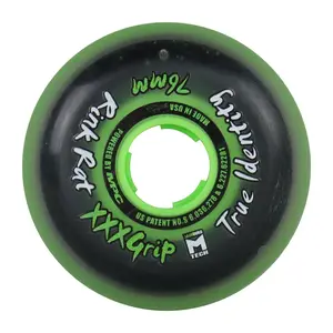 Rink Rat Roller Hockey Wheels - True Identity XXX 76mm 76A Green (Single)
