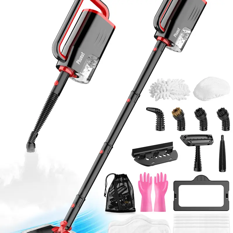 Phueut Lightweight Detachable Steam Mop Cleaner - Floor Steamer, Multi Surface Steamer, 2 Modes, 3 Temp Levels, Heavy-Duty Machine for Hardwood, Tile Grout,summerwins summerwins,dorm essentials,home essentials