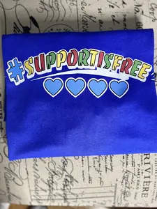 Support is Free colorful letter Tees Tshirt Cotton Clothes Streetwear Top  T-Shirt