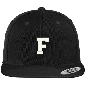 Trendy Apparel Shop Letter F Collegiate Varsity Font Initial Embroidered Baseball Cap